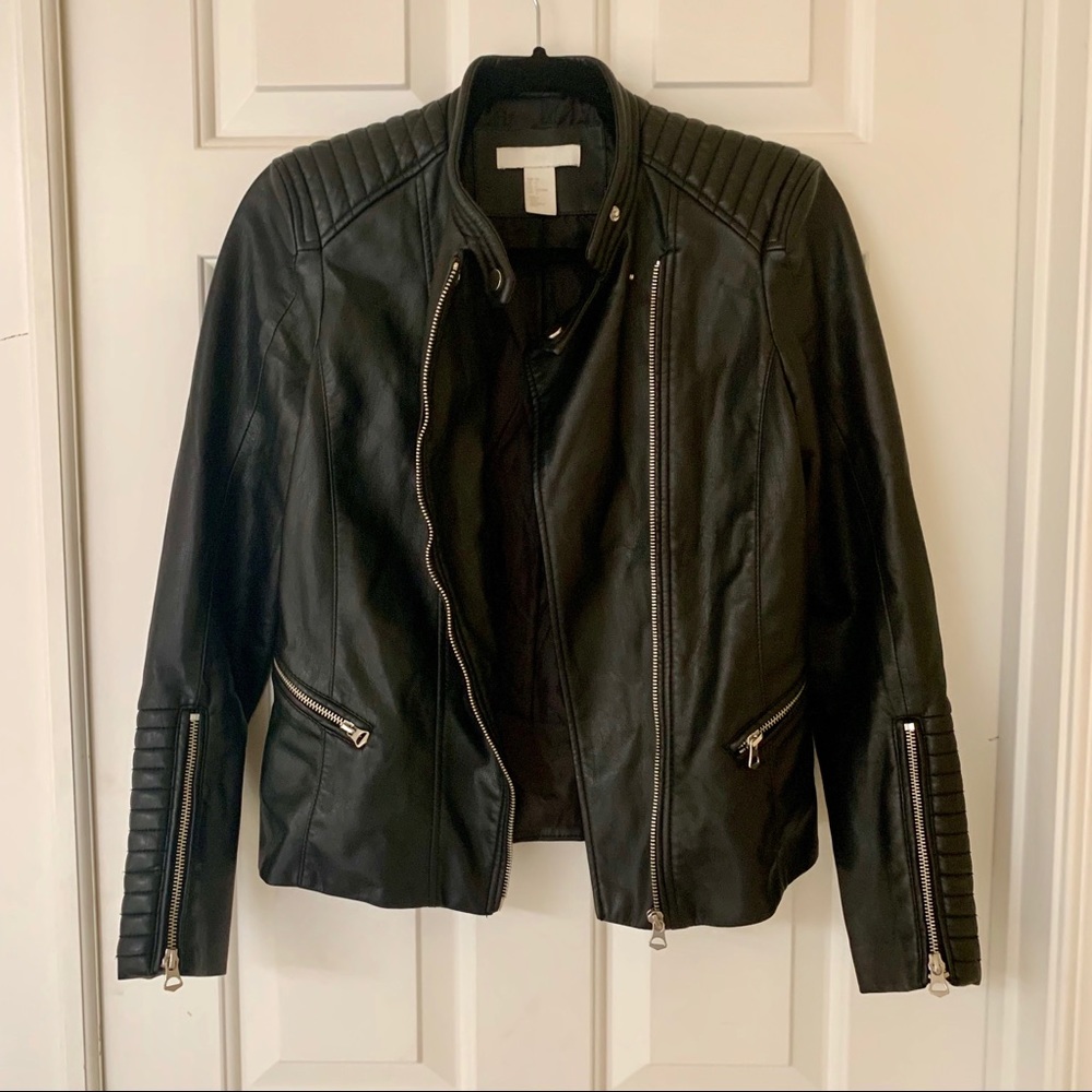 Vegan leather Moto jacket